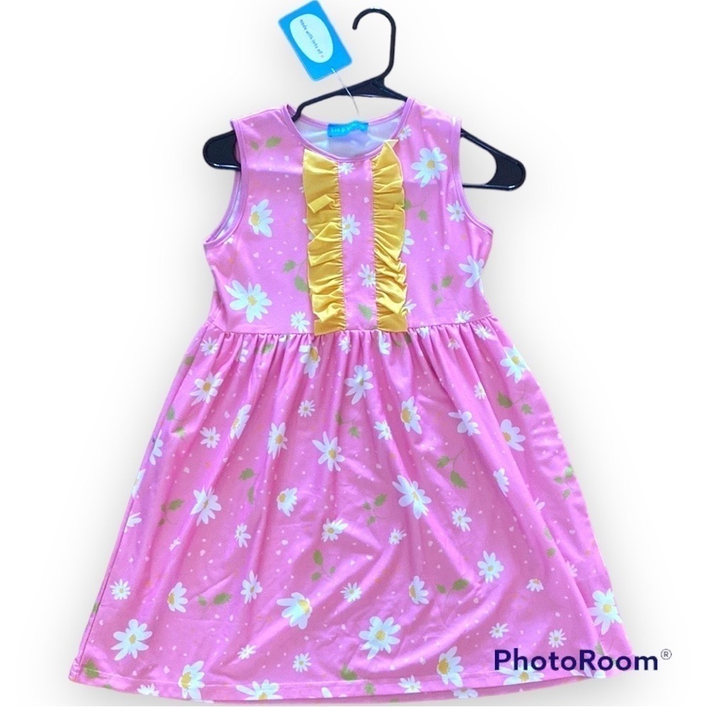 Bea & Beau Pink Polka Dot Dress 12 NWT